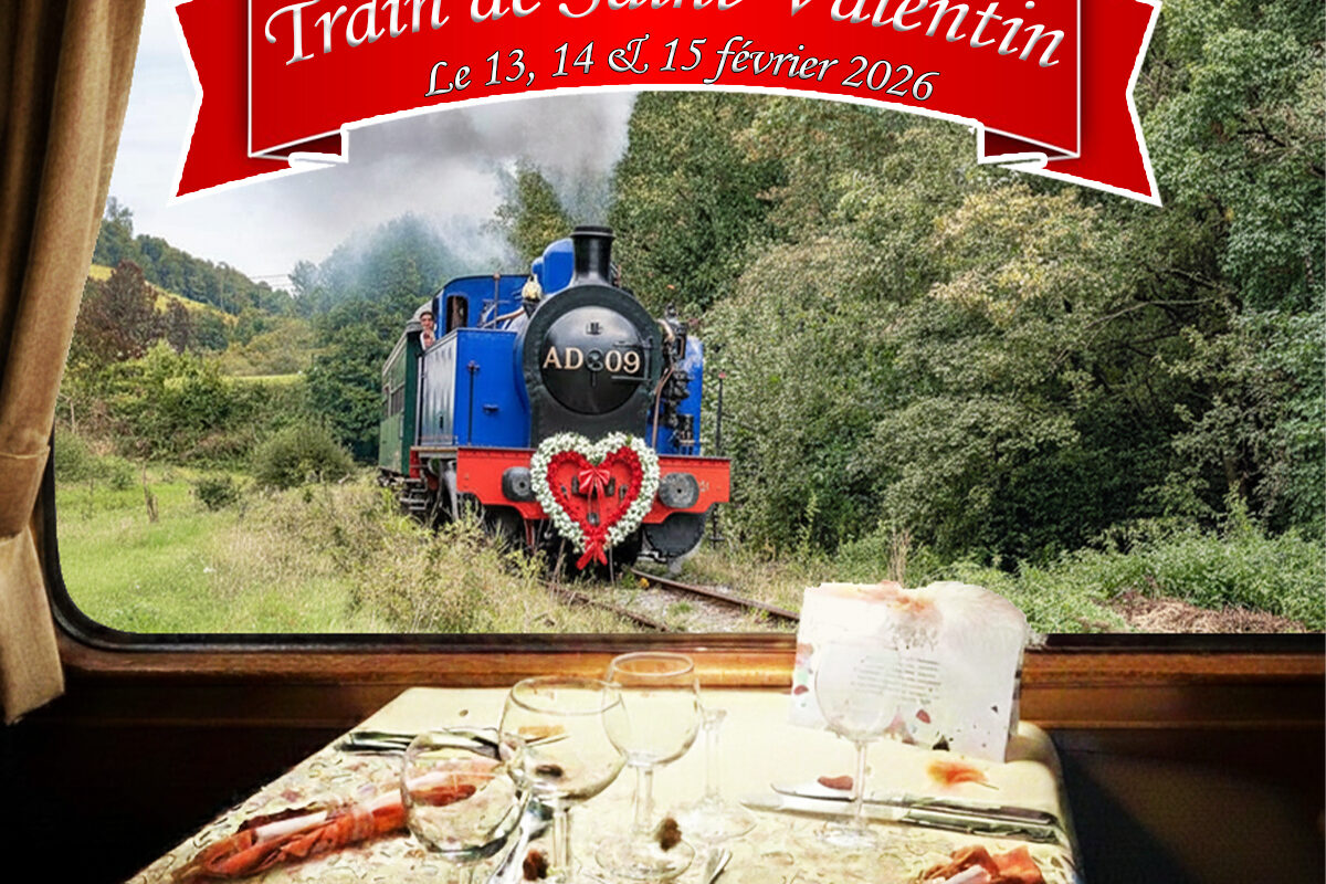 Train de Saint-Valentin cfv3v Mariembourg