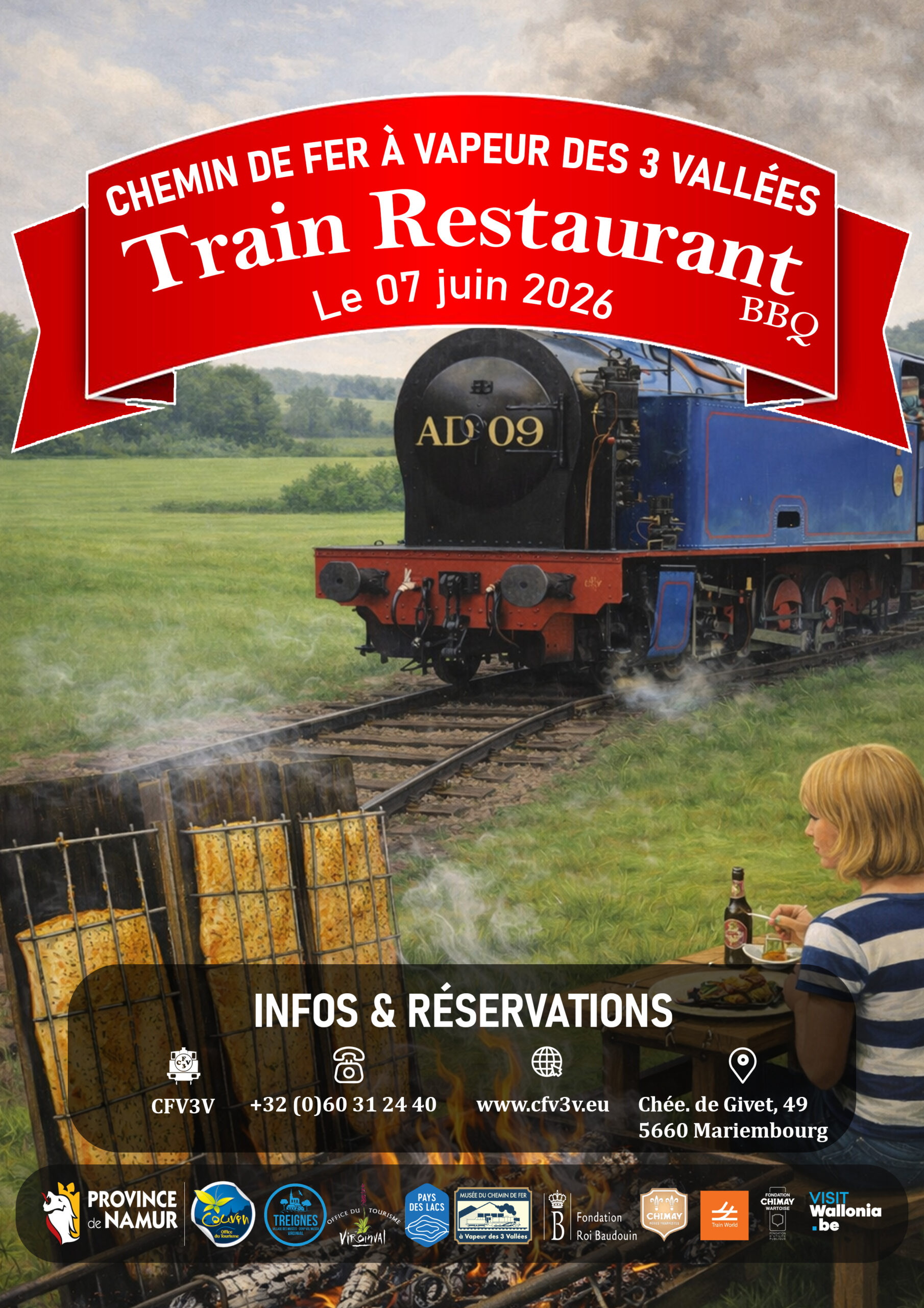 Train restaurant BBQ